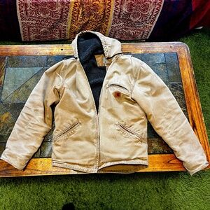 Vintage Carhartt Duck Canvas Sherpa-Lined Jacket